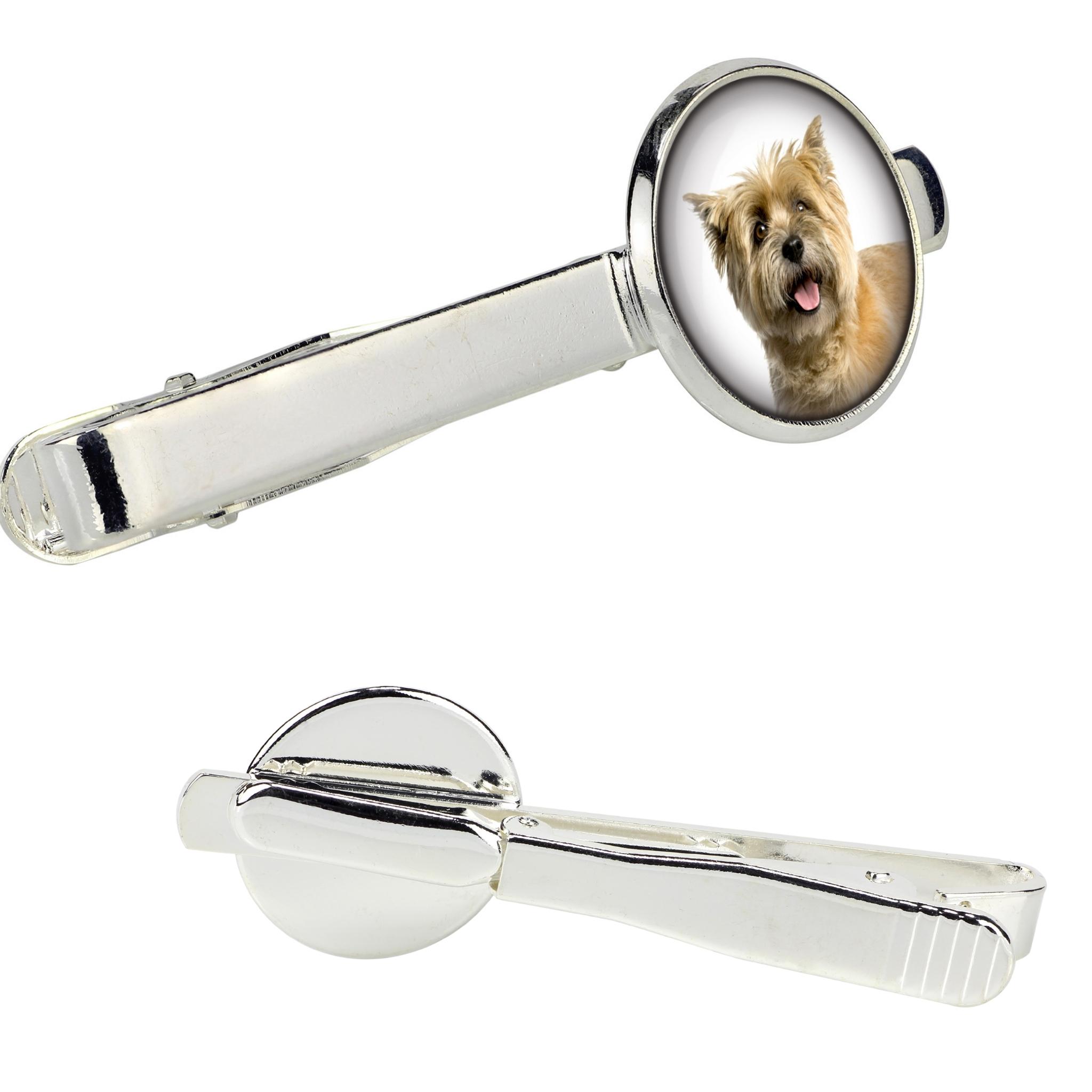 

Cairn Terrier - tie clip in a box, stylish tie, personalized jewelry from the Art-Dog brand срібний