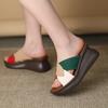 Summer Women Sponge Cake Thick-soled Wedge Open Toe Slippers Female Chunky Slides Shoes Platform Clogs Woman Thick Sole Sandals