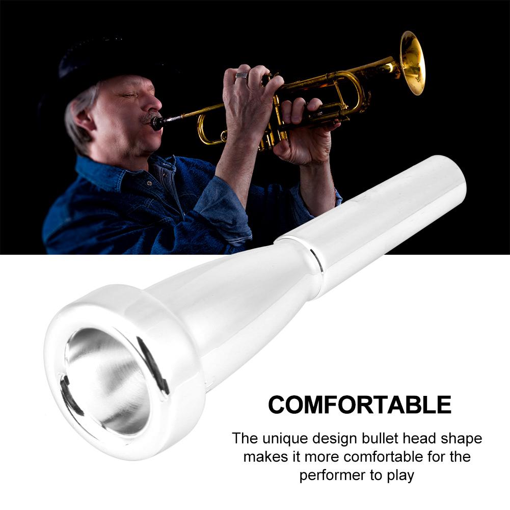 Trompetenmundstück für 3C Größe Musikinstrument Zubehör(Silber)