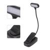LED Clip On Reading Light Eye Protection 3 Level Brightness Flexible Neck Portable Book Night Light for Home Travel