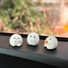 6Pcs Funny Cute Round White Elf Resin Craft Miniature Figure Tiny For Car Center Console Navigator Decoration