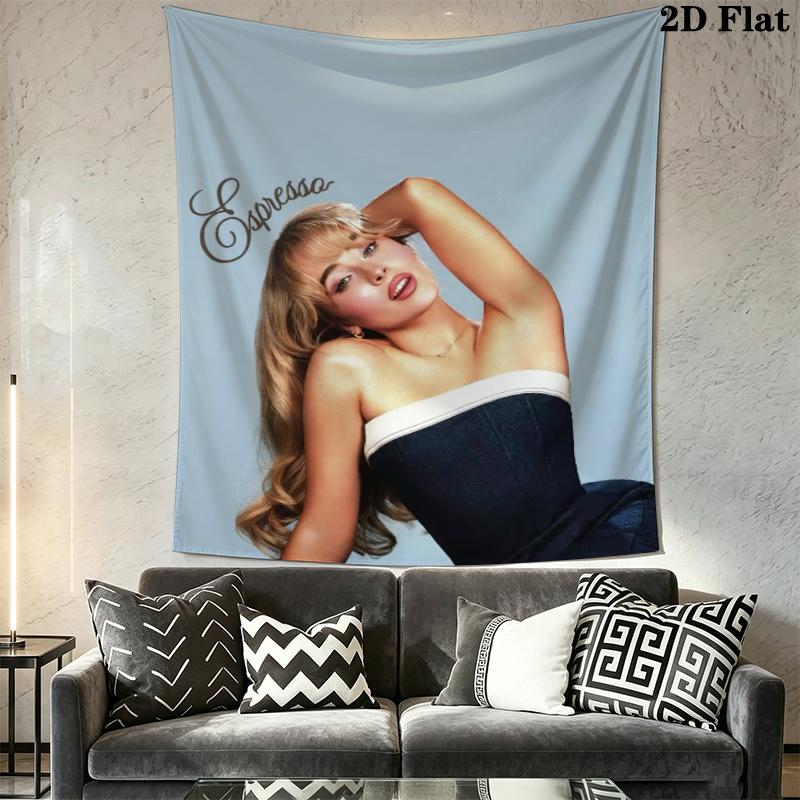 Sabrina Carpenter Wall Tapestry Aesthetic Wall Hanging Printed Fabric Blanket Decorative Tapestries for Bedroom Living Room Home Decor
