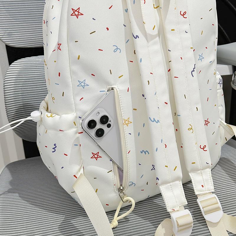 Star Backpack Junior Senior High School Schoolbag Women's Lightweight Large Capacity Backpack