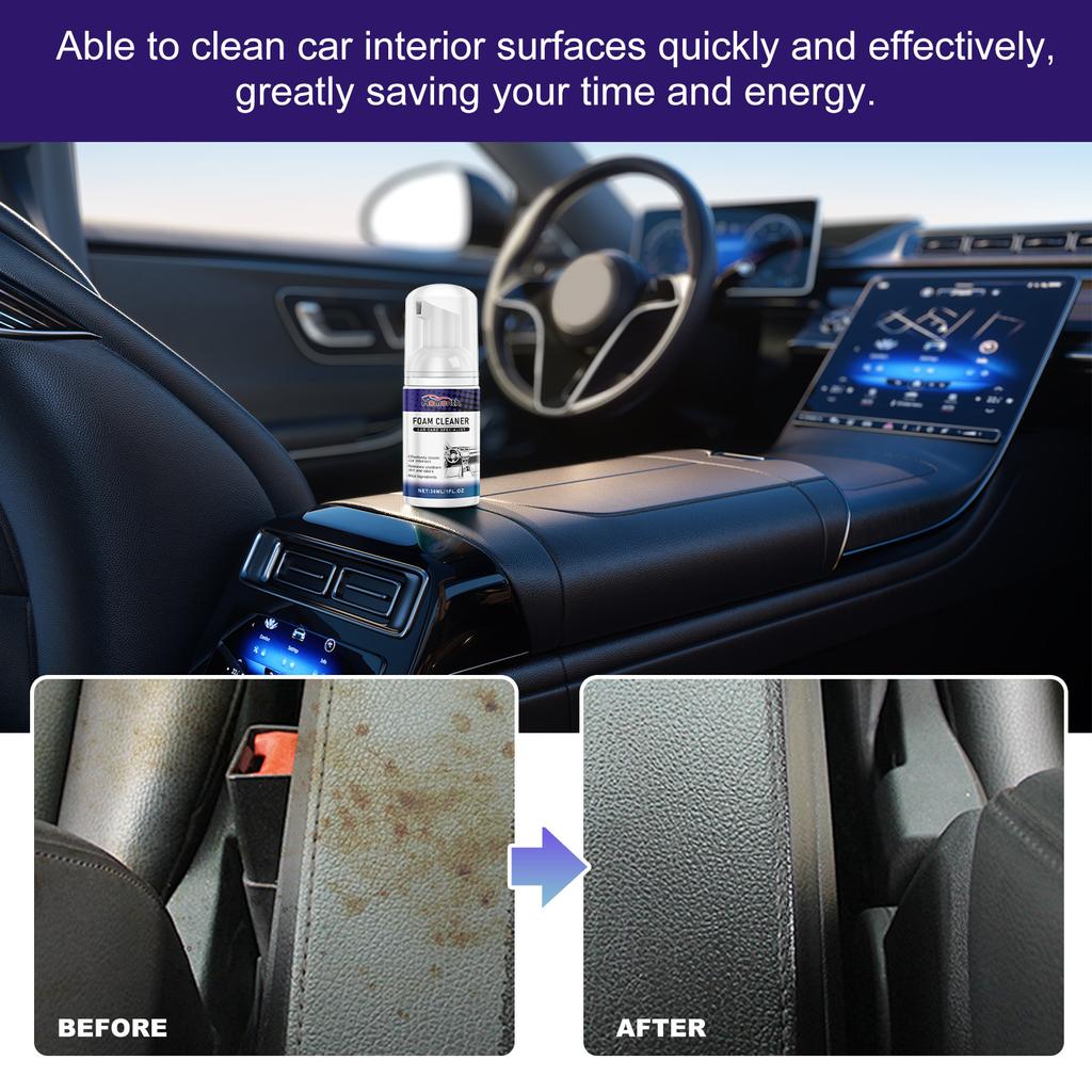 Multipurpose Foam Cleaner With Spong Towel For Car Interior Plastic Rubber Stains Removal Leather Sofa Cleaner Car Maintenance