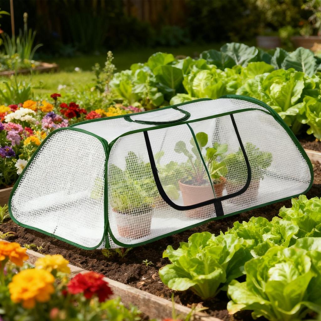 Frost Cover For Garden Beds Breathable Mesh Planter Accessories With Zipper Plant Frost Protection Covers For Outdoor Winter