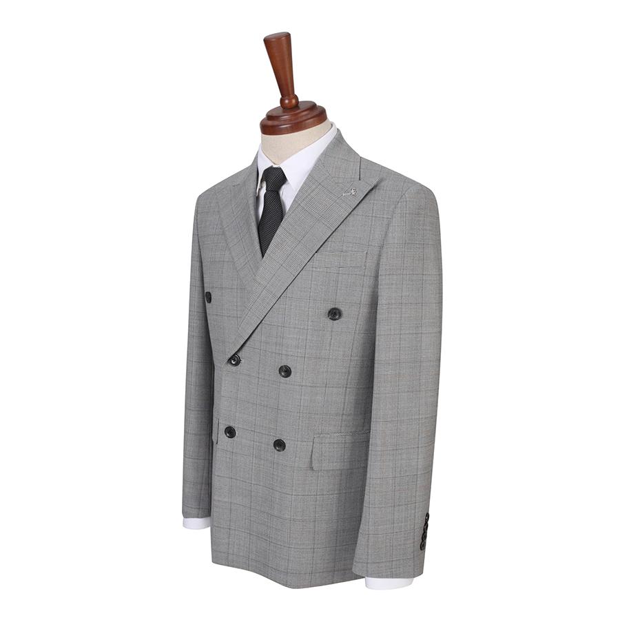 Fahrenheit [24S/S] Yellowfin Glen Check Double-Breasted Suit Jacket (Fijad2372)