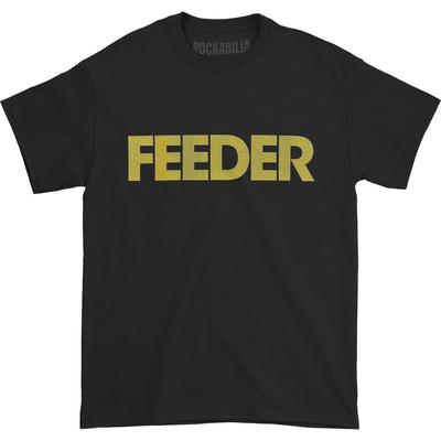Herren Feeder Gold Logo T-Shirt Schwarz