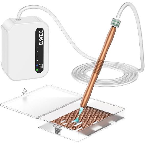 Diamond Art Painting Pen, 1500mAh Rechargebale Vacuum Diamond Art Pen Kits for Adults with USB Charge, Electric Diamond Art Accessories Tools with