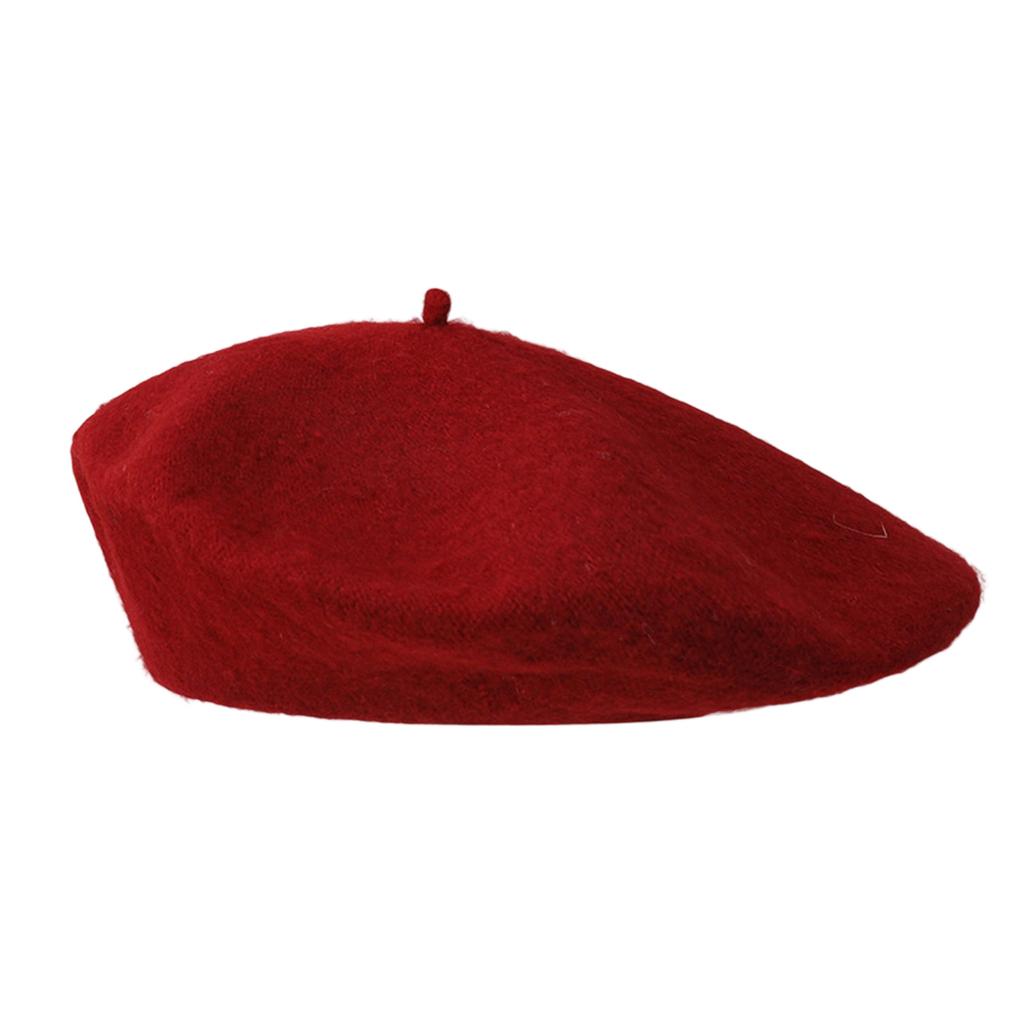 French Style Beret Hats For Fall And Winter Unisex Stretchy Soft Acrylic Blend Solid Color Elegant Retro Headwear