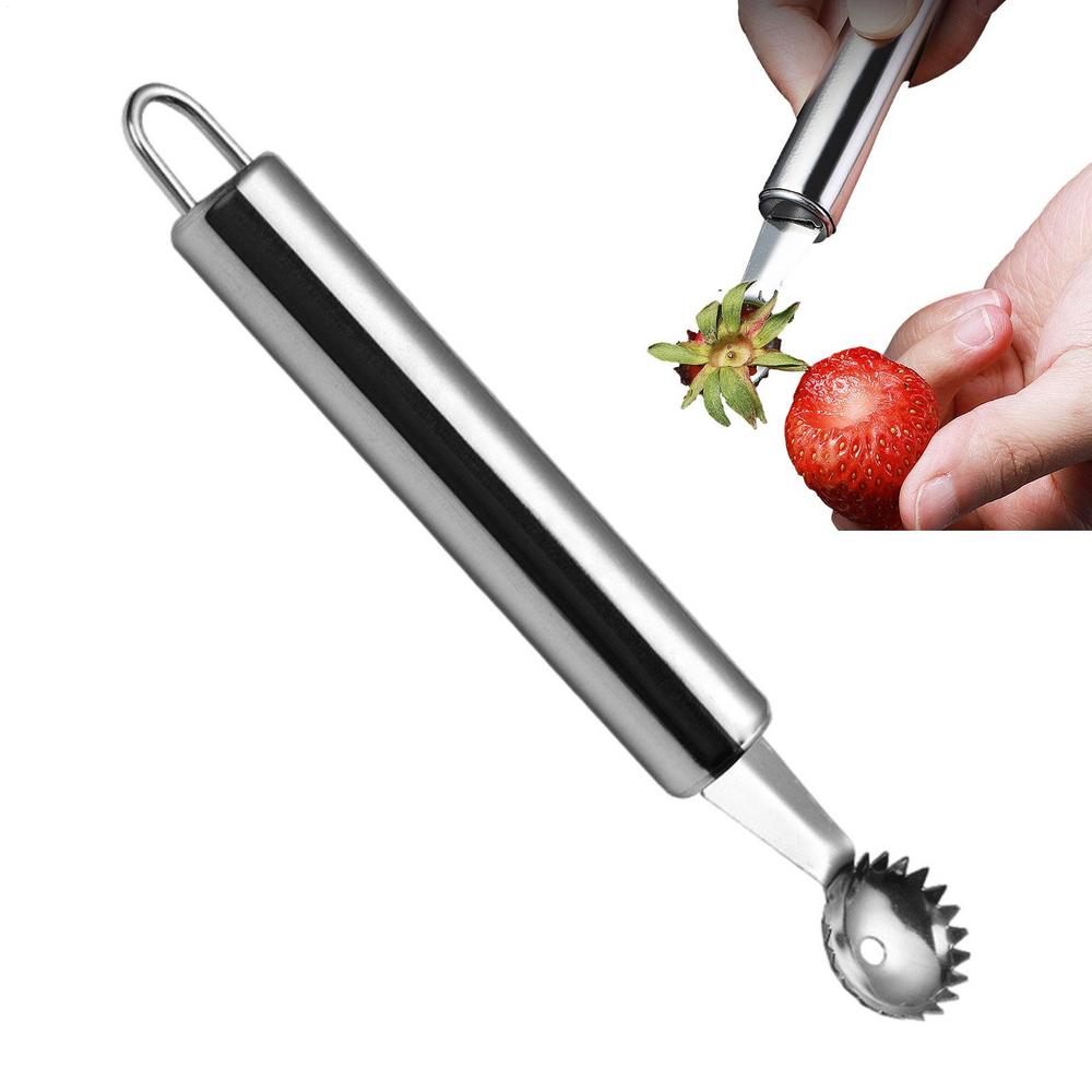 Tomato Stalks Remover Strawberry Huller Stainless Steel Strawberry Fruit Stem Huller Fruit Stem Remover Kitchen Gadgets