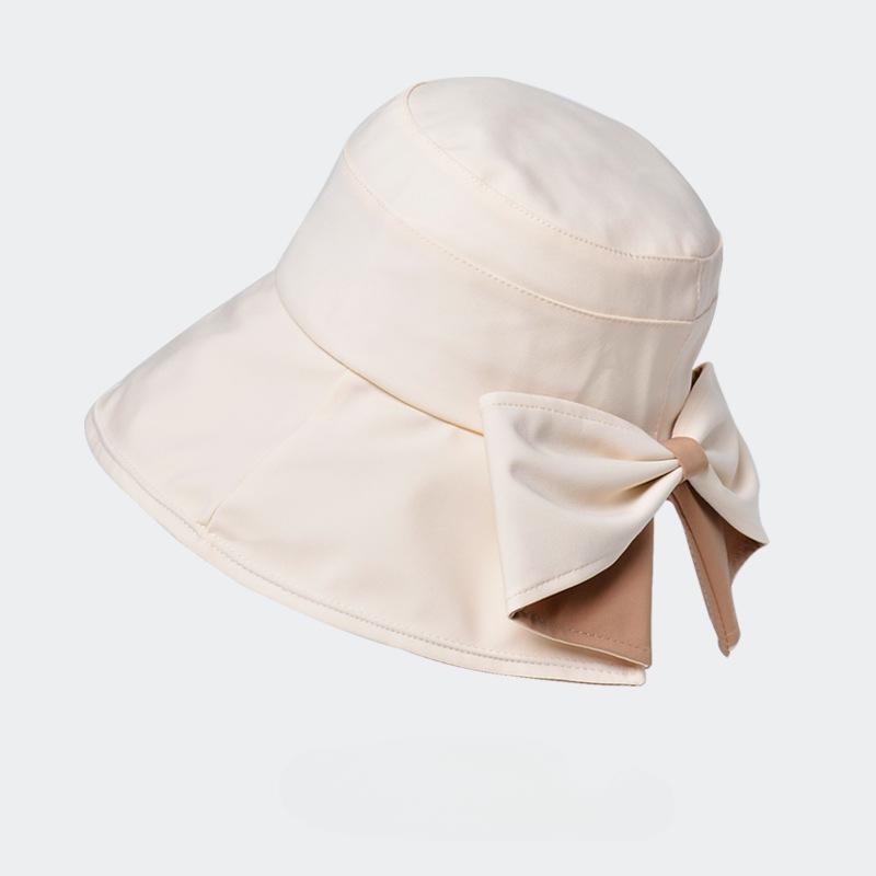 Spring and Summer Women's New Bowknot Fisherman Hat Suitable for Outdoor Travel Multi-Function Sunshade Cap and Sunscreen Cap