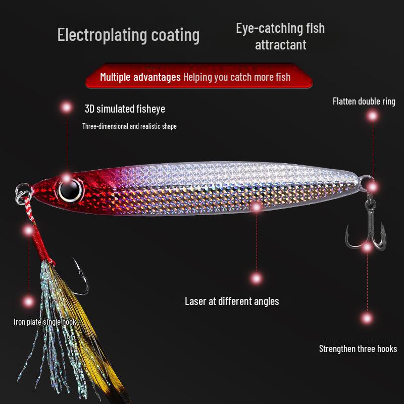 Upturned Mouth Nemesis Fishing Lure: Iron Plate Fish Scale Design for Full Water Layer