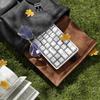 Dierya DK63 Wireless Gaming Mechanical Blue Switch Mechanical RGB Full Key English Compatible Blue Keyboard, Bluetooth/2.4G/Wired Connection,