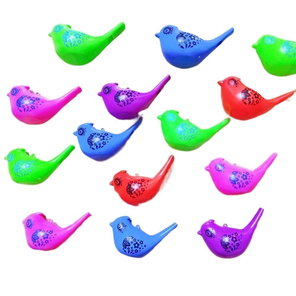 5PCS Drawing Water Bird Whistle Colored Musical Toy Outdoor Sports Party Whistles  Bathtime