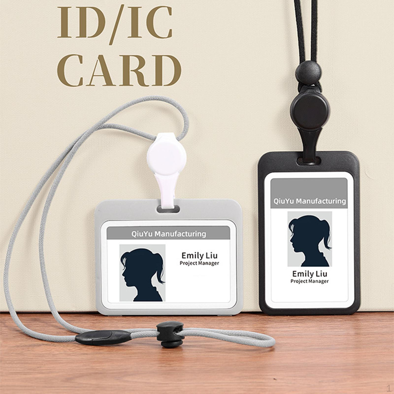 

Badge Holder ID Card Waterproof Work Nurses Day Gift Nurse Cards Retractable Grey Horizontal