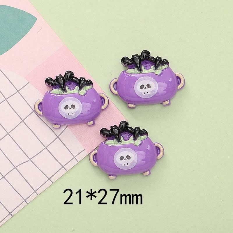 10Pcs New Mini Cute Cartoon Halloween Collection Flat Back Resin Cabochons  DIY Jewelry Craft Decoration Accessorie