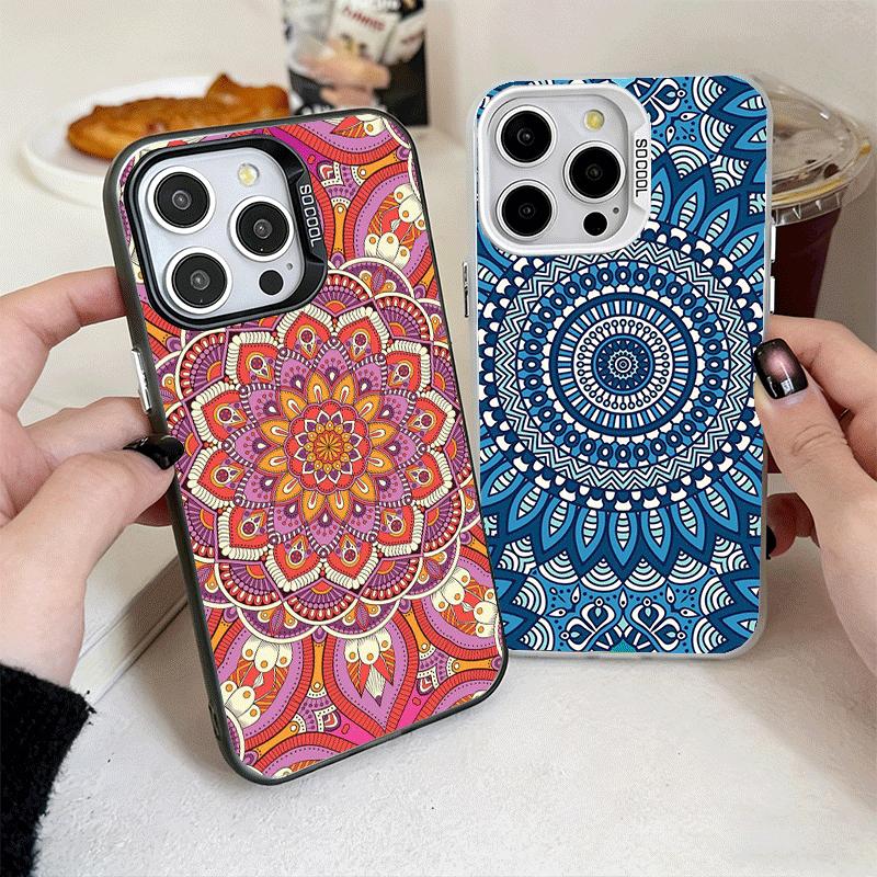 Mandala Style Pattern Soft Phone Case for iPhone 15 16 17 Pro Max 17Air 16E 14 Plus 13 12 Mini Shockproof Cover Back Shell