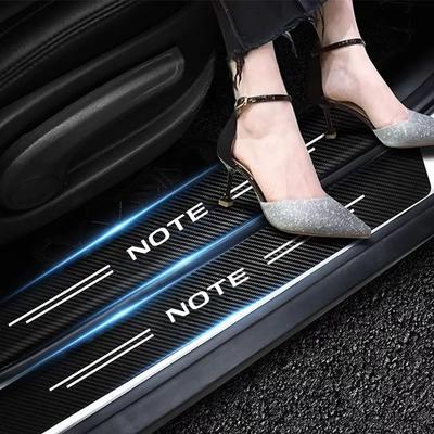 Note NOTE Carbon Car Door Sill Scuff Cover Black Door Panel Guard Protector Anti-Scratch Decoration For Note 4PCS