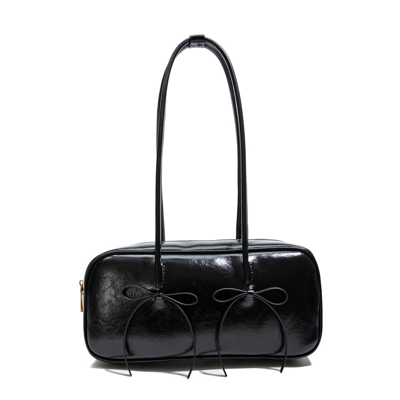 

Сумка подмышку женская новая модная сумка для поездок однотонного дизайна сумка подмышку на плечо чёрный