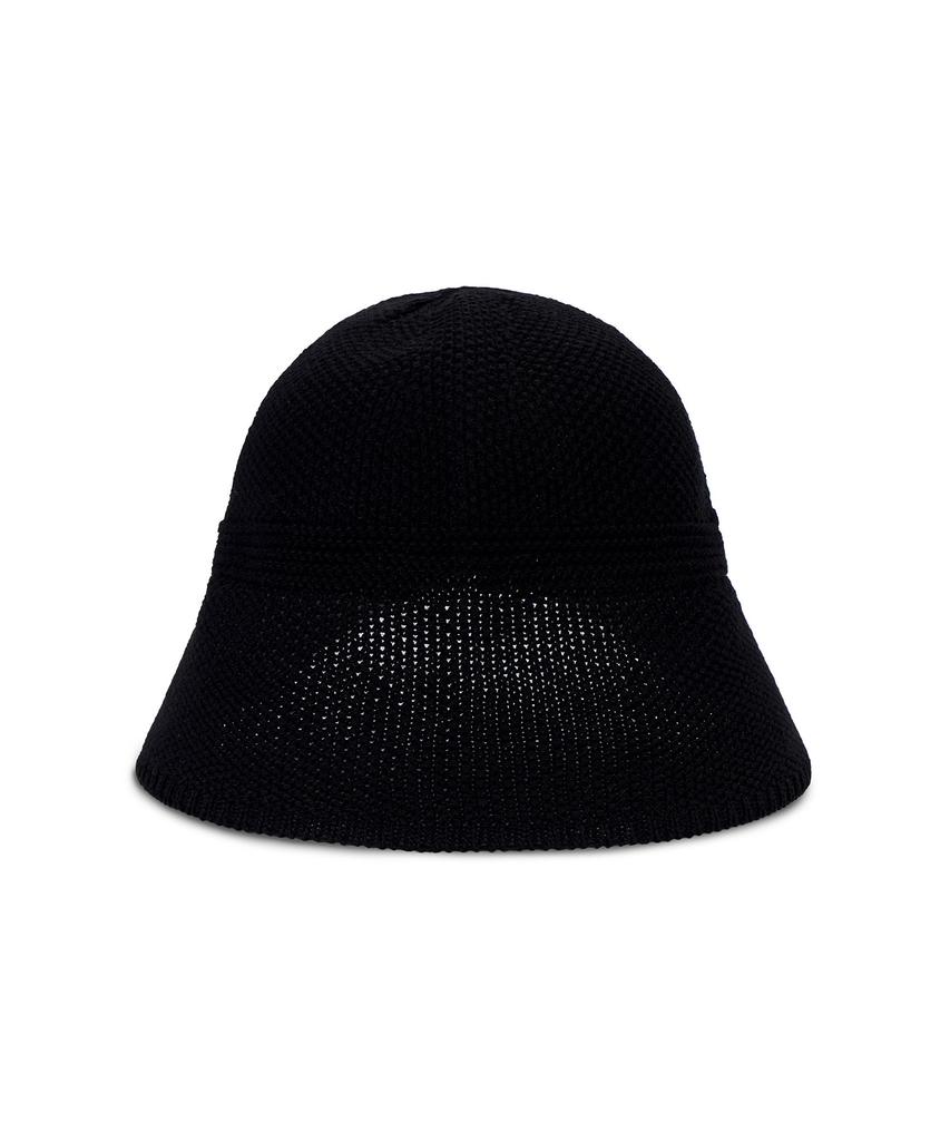 Bajal Vz Studded Logo Summer Knit Bonnet Hat Black