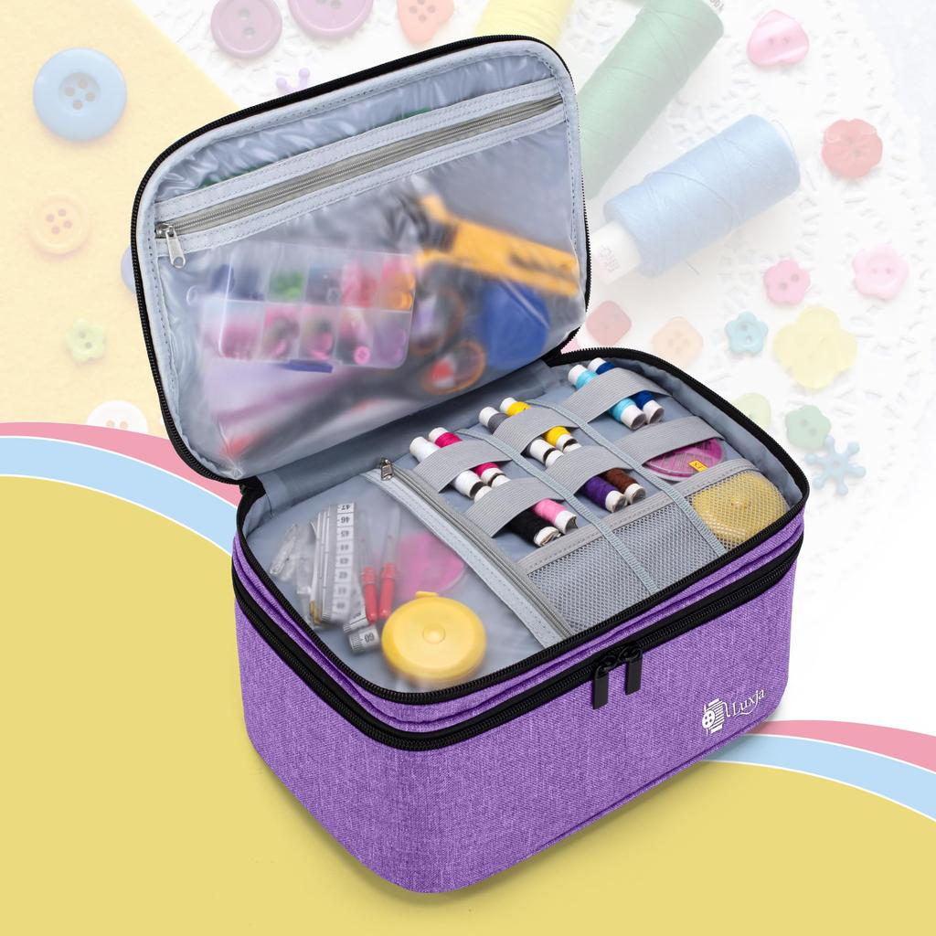 Luxja Sewing Large Capacity Sewing Tool Purple Bag/Sewing Box, (Bag Only), Storage,
