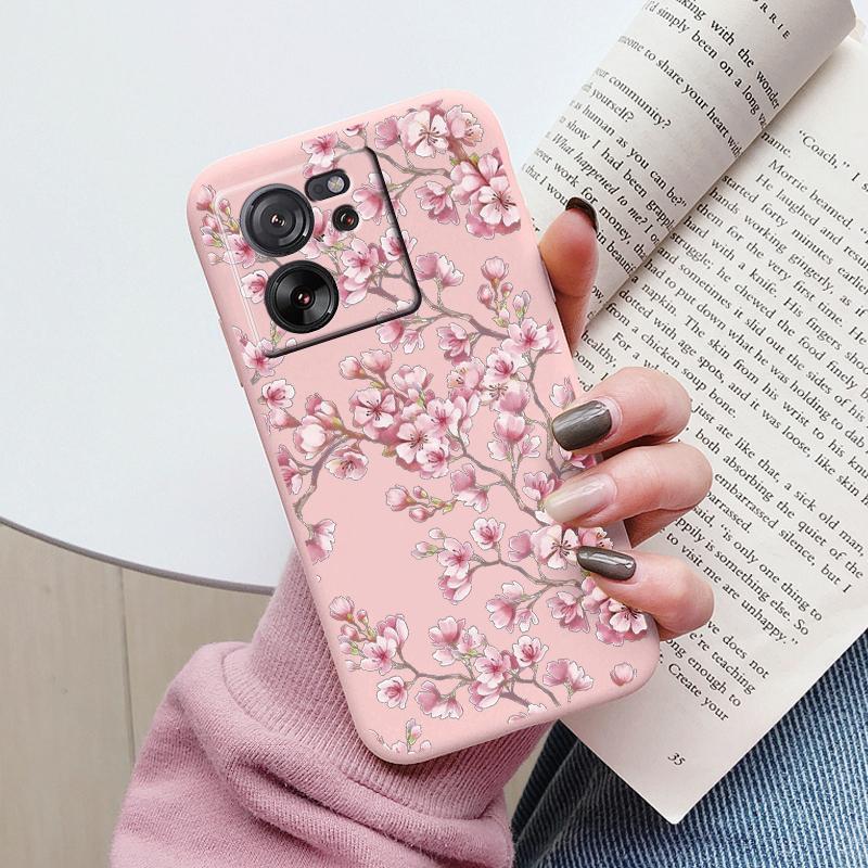 For Xiaomi 13T Pro Case TPU Soft Silicone Coque Flower Pattern Cartoon Painted Phone Cover For Xiaomi 13T Back Protection Capa
