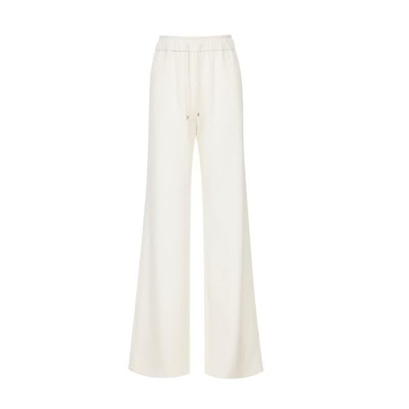 VEROMODA Women's High-Waist Drawstring Wide-Leg Trousers