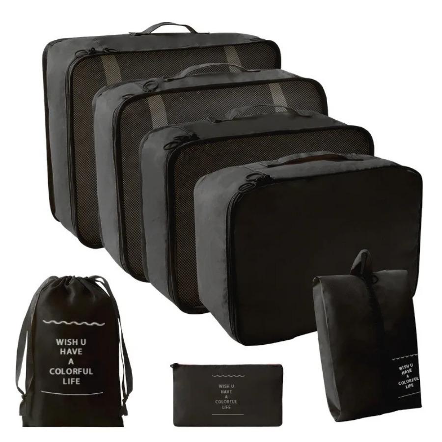 4/7/8 Piece Set Travel Bag Organizer Clothes Luggage Travel Organizer Blanket Shoes Makeup Organizers Bag Suitcase Pouch Packing Cubes