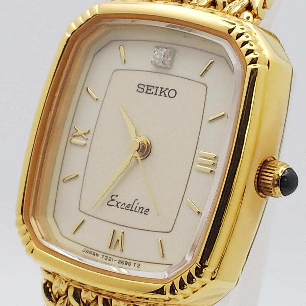 [USED] 473 Free Shipping Battery Replacement SEIKO Excellence Women's Watch