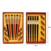 Gift Box Chopsticks Peking Opera Facial Makeup Wooden Carving Craft Korean Chopsticks Set Japanese Sushi Chop Sticks Wood Ducks
