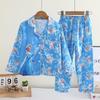 Ensemble Pyjama Longues Manches En Soie Glacée Dessins Animés pour Enfants - Motifs Shin-chan & Princesse