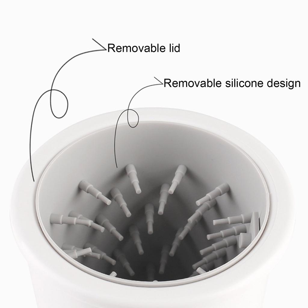 Dog Paw Cleaner Automatic Soft Bristles Low Noise Rechargeable Removable Pet Foot Wash Cup for Cats