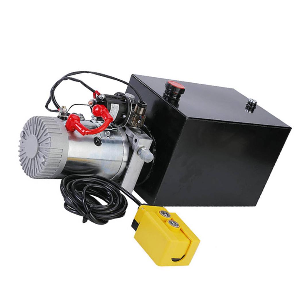 Hydraulic Power Unit DC Motor Single Acting Hydraulic Pump for Dump Trailer Lifting 12L 12.68 Quart Capacity