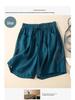 Women's Retro Lace Cotton Shorts: Summer Casual, Slim Fit, Loose Straight-Leg