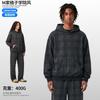 Mens Oversized Hooded Sweatshirt Cotton Plaid Fall Winter Casual Wear