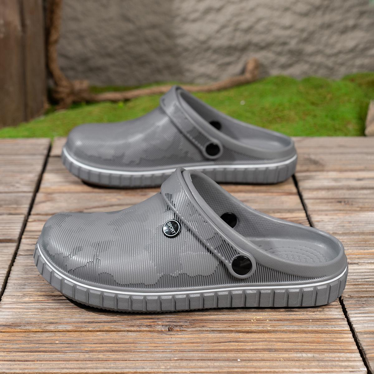 

Вьетнамские тапочки, летние, новые, мужские, повседневные, пляжные сандалии, удобные и нескользящие, непористые, с отверстием для головы, мужские 47 серый