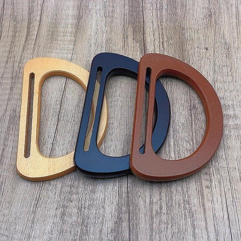 2pcs Shaped Wooden Bag Handles Many Colors Replacement Accessories for Handbags DIY Craft Supplies.