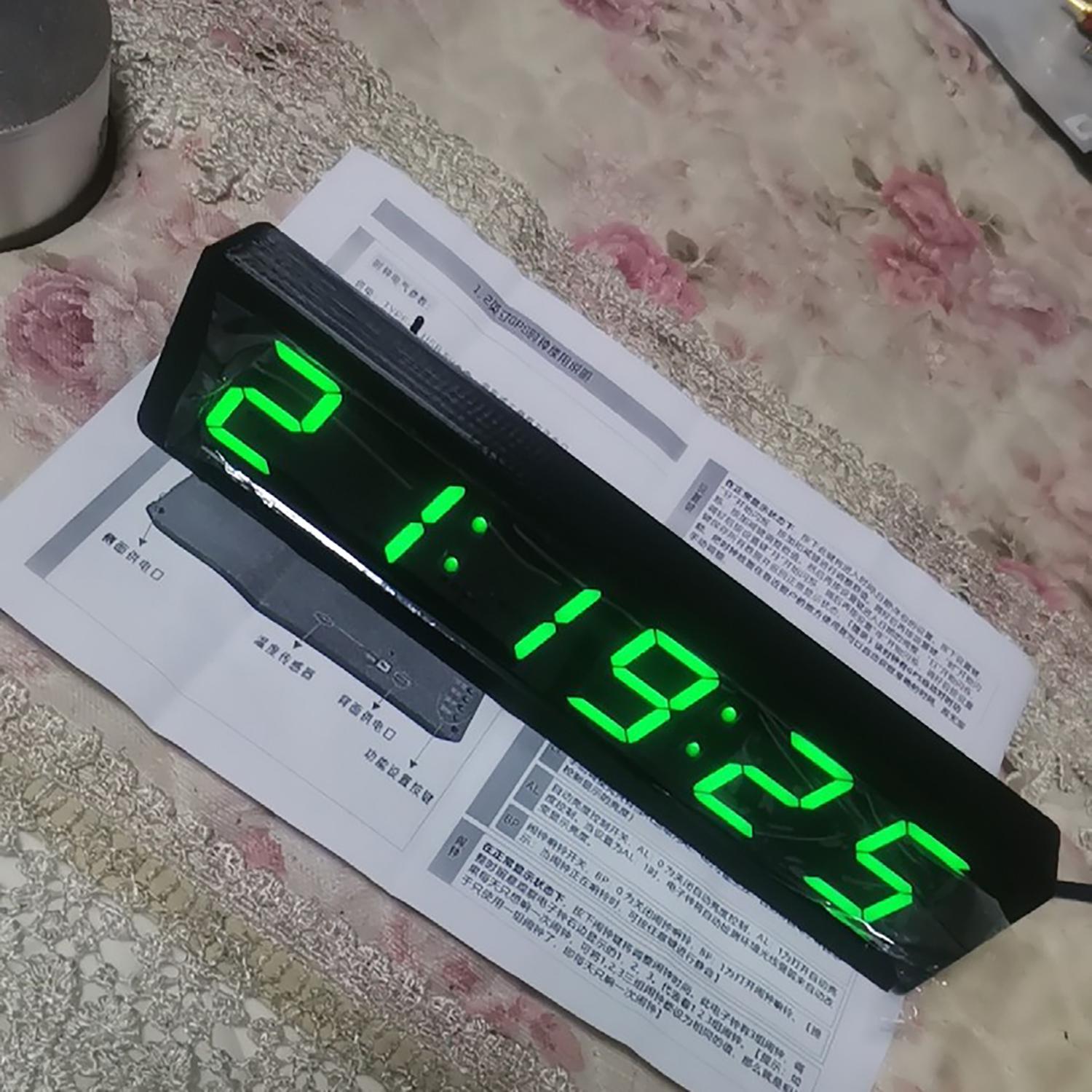 

1,2-дюймовые 6-битные светодиодные электронные цифровые часы с секундным дисплеем ВРЕМЯ Будильник Температура GPS Beidou Автоматическое время Typc-C