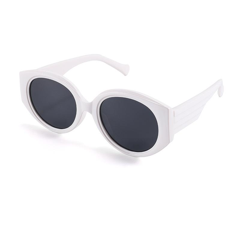 

Kids Personality Style Round Frame Sunglasses Summer Outdoor Uv Protection White