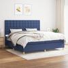 Exclusive House - Slatted Bed Base with Mattress Blue 200x200 Cm Fabric