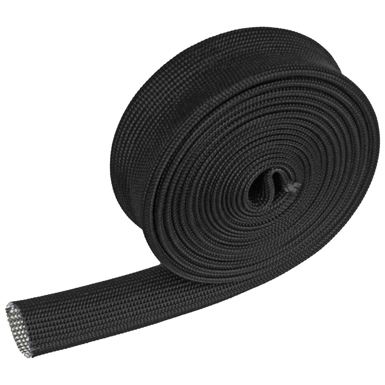 1-10M Black PET Wire Cable Insulated Braid Sleeving Tight Protection Expand Cable Sleeve Wire Gland Car Wire Protection Cover 13mm&1M-(1Roll) чёрный
