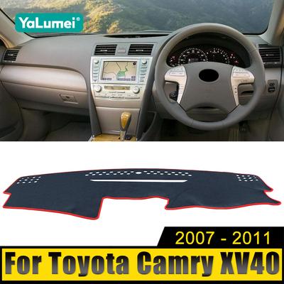 Para Toyota Camry XV40 40 2007 2008 2009 2010 2011 Capa para Painel do Carro Evite Luz Almofada Anti-UV Tapetes Tapete Antiderrapante Acessórios