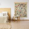 Mixweer Vintage Wildflower Vertical Tapestry for Bedroom Colorful Wall Hanging Aesthetic Wall Art For Room Decor, 51.2 x 59.1 Inch (Flower Pattern)