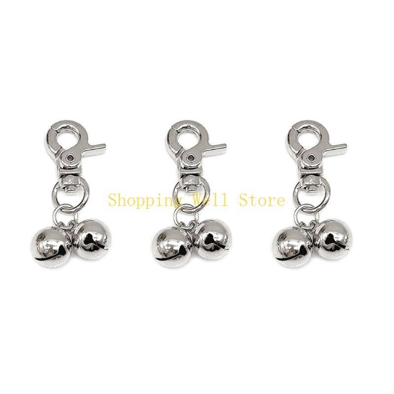 

KX4B Tags Clip Dog Collar Charms Pet Collar Clip with Clasp Collar Clips 3pcs
