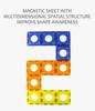 75-Piece Light-Up Magnetic Building Block Toy Set with Ball Bearings