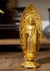 Buddha Statue Shaka Nyorai 15.7cm (gold Plated/24k Gold) Sculptor: Makita Shuun Original Model: "Soto, Rinzai, Tendai" Takaoka Bronzeware