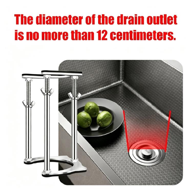 Rustproof Kitchen Sink Support System with 41cm to 71cm Height Adjustment Ranges Strong Metal Sink Stabilizer for Home