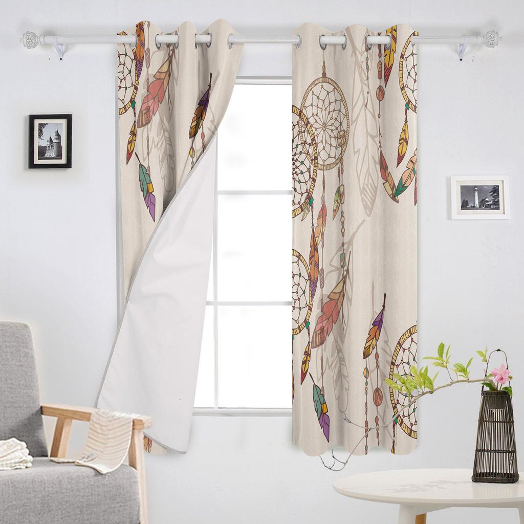 Retro Dreamcatcher Blackout Curtains for Children Kids Home Decor Bedroom Living Room High Shading Window Curtains