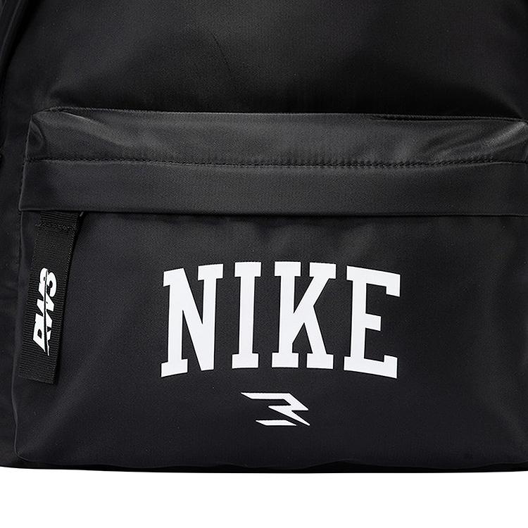 Nike 3Brand 9.6L Casual Sports Versatile Logo Print Polyester Backpack Unisex Backpack Black N32533105GS-001