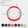 DIY Black Perforated Wooden leather Car Steering Wheel Cover for Chevrolet Lova Aveo Buick Excelle Daewoo Gentra 2013-2015